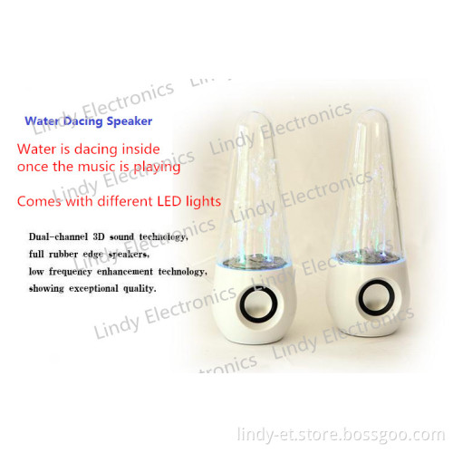 Water Dancing Speaker Portable Fountain LED Speaker Computer Speaker
